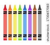 crayon vector illustration set... | Shutterstock .eps vector #1730657083
