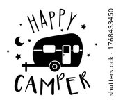 happy camper vector... | Shutterstock .eps vector #1768433450