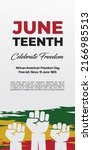 juneteenth freedom day  african ... | Shutterstock .eps vector #2166985513