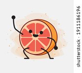 an illustration of cute orange... | Shutterstock .eps vector #1911186196