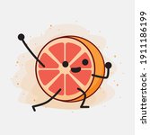an illustration of cute orange... | Shutterstock .eps vector #1911186199