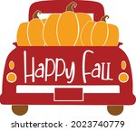 fall truck with pumpkin svg... | Shutterstock .eps vector #2023740779