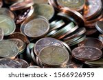Coins background. euro coins....