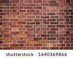 Red grunge brick wall, abstract background texture with old dirty and vintage style pattern