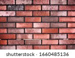 brick wall with red brick  red