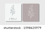 set of vector cards with... | Shutterstock .eps vector #1598625979