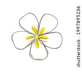 frangipani or plumeria exotic... | Shutterstock .eps vector #1997895236