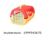 pet carrier with metal door.... | Shutterstock .eps vector #1999543670