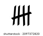 tally marks to count days in... | Shutterstock .eps vector #2097372820