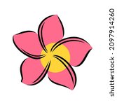 frangipani or plumeria exotic... | Shutterstock .eps vector #2097914260