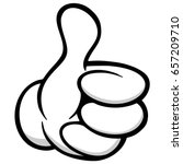 thumbs up cartoon hand | Shutterstock .eps vector #657209710