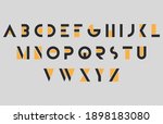 alphabet capital lettering a to ... | Shutterstock .eps vector #1898183080
