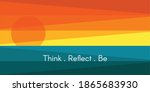 think reflect be. motivational... | Shutterstock .eps vector #1865683930
