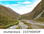View Of Road In Arthur Pass And ...