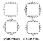 vintage vector swirl frame set | Shutterstock .eps vector #1168355983