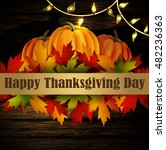 happy thanksgiving day | Shutterstock .eps vector #482236363