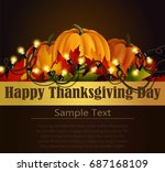 happy thanksgiving day | Shutterstock .eps vector #687168109