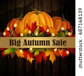 autumn special sale poster on... | Shutterstock .eps vector #687168139