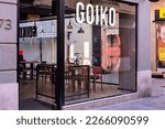 Small photo of Barcelona, Spain - February 17, 2022. Facade of Goiko burger, a burger chain founded in 2013 by Andoni Goicoechea.