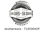54 days warranty icon vintage... | Shutterstock .eps vector #713530429