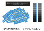 vector editable floor plan with ... | Shutterstock .eps vector #1494748379