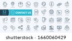 contact icons pack. thin line... | Shutterstock .eps vector #1660060429