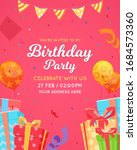 birthday invitation card... | Shutterstock .eps vector #1684573360