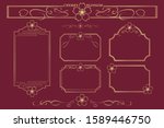 vintage vector set of cherry... | Shutterstock .eps vector #1589446750
