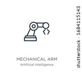 Mechanical Arm Icon. Thin...