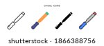 Chisel Icon Vector With...