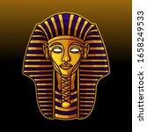 Pharaoh Head Mascot Logo Design ...