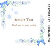 botanical blue frames with... | Shutterstock .eps vector #1571862616