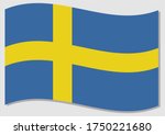 waving flag of sweden vector... | Shutterstock .eps vector #1750221680