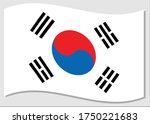 waving flag of south korea... | Shutterstock .eps vector #1750221683
