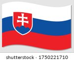 waving flag of slovakia vector... | Shutterstock .eps vector #1750221710