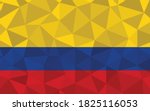 low poly colombia flag vector... | Shutterstock .eps vector #1825116053
