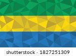 low poly gabon flag vector... | Shutterstock .eps vector #1827251309