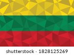 low poly lithuania flag vector... | Shutterstock .eps vector #1828125269