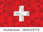 low poly switzerland flag... | Shutterstock .eps vector #1835225776