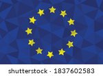 low poly europe flag vector... | Shutterstock .eps vector #1837602583
