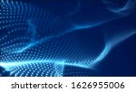 dot blue wave light screen... | Shutterstock . vector #1626955006