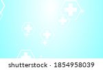 hexagon cross geometric white... | Shutterstock . vector #1854958039
