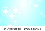 hexagon cross geometric white... | Shutterstock . vector #1901556436