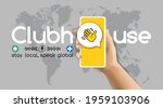 clubhouse audio app  vector... | Shutterstock .eps vector #1959103906