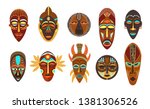 Flat Set Of Colorful African...
