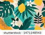 collage contemporary floral... | Shutterstock .eps vector #1471148543