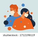 people feel anxiety and fear... | Shutterstock .eps vector #1712198119