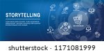 storytelling web banner   icon... | Shutterstock .eps vector #1171081999