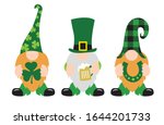 st. patrick's day gnomes with... | Shutterstock .eps vector #1644201733