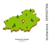 isometric map of central borneo ... | Shutterstock .eps vector #2059337306